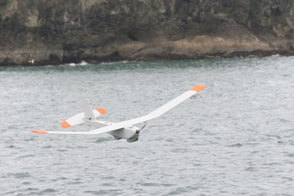 NOAA drone in flight. Photo Credit: Ed Bowlby / NOAA